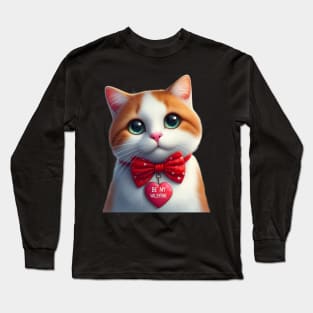 Cute Valentine Cat Long Sleeve T-Shirt